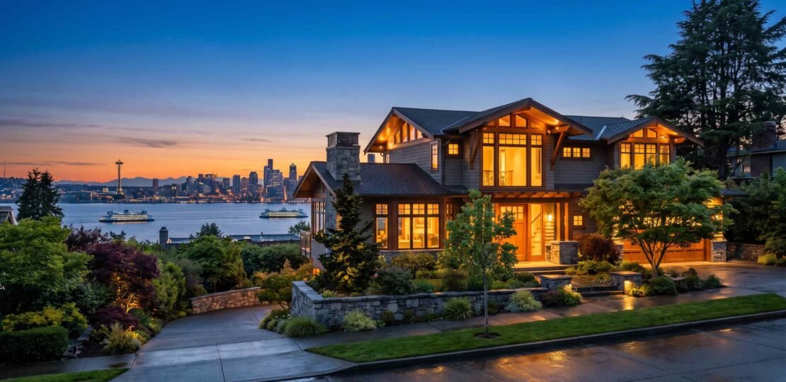 Real Estate Photographer Seattle – Twilight Hero Shot
